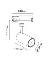 FIJI * FOCO CARRIL 15W 4000K BLANCO